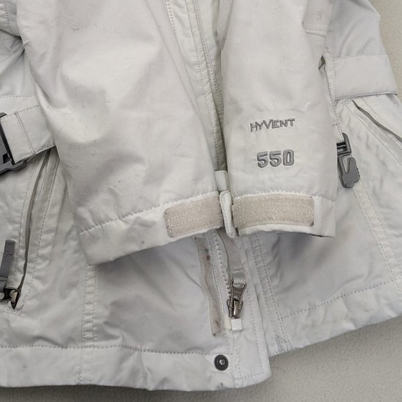 Girls THE NORTH FACE Hyvent 550 Belted Hooded Goose Down JACKET Parka Sz 5 - Picture 15 of 15